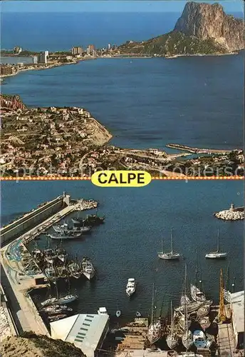 Calpe Hafen Panorama Luftbild Kat. Alicante