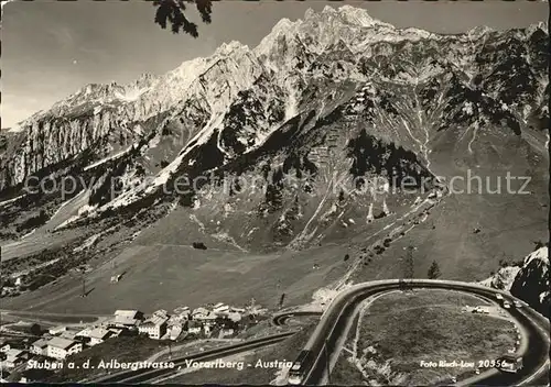 Stuben Vorarlberg Panorama Arlbergstrasse Kat. Kloesterle