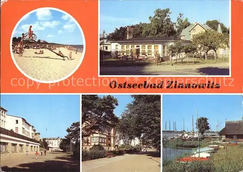 Zinnowitz Ostseebad Strand FDGB Erholungsheim Bergmannsheim Hafen am Achter