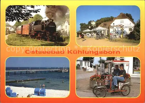 Kuehlungsborn Ostseebad Strand Eisenbahn Molli  Kat. Kuehlungsborn