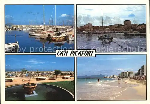 Can Picafort Mallorca Hafen Strand Promenade Kat. Spanien