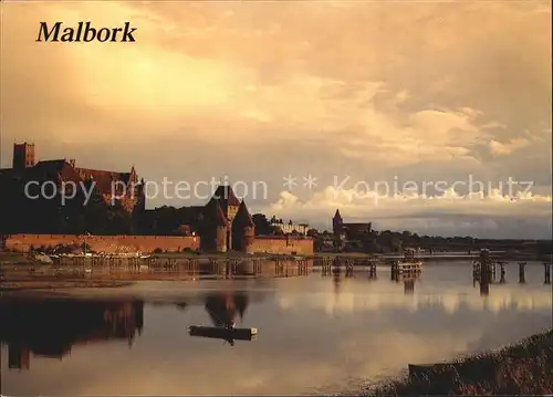 Malbork Zamek Marienburg Abendstimmung Kat. Marienburg Westpreussen