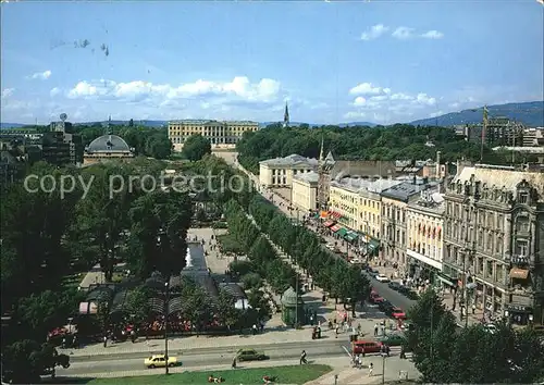 Oslo Norwegen Karl Johan Strasse Koenigspalast Kat. Oslo