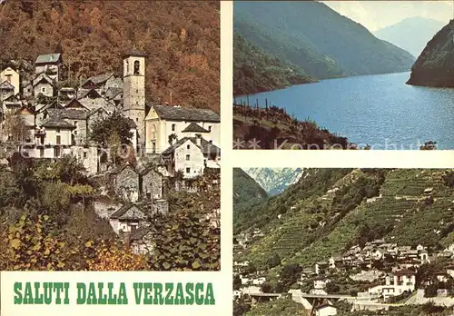 Verzasca Bergdorf Kirche Panorama Kat. Locarno