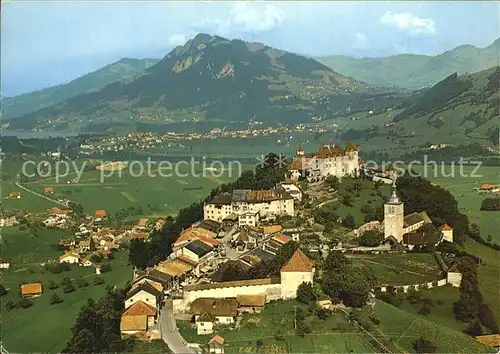 Gruyeres FR Panorama Kat. Gruyeres