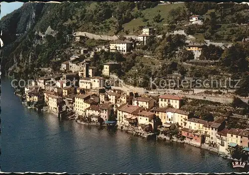 Gandria Lago di Lugano Luftaufnahme Kat. Gandria