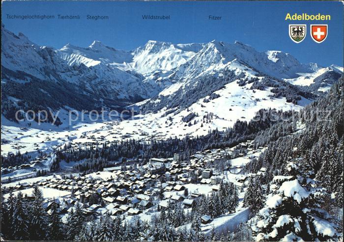 Adelboden Berner Oberland Bergkette Winter Kat Adelboden Nr Dp Oldthing Ansichtskarten Bern