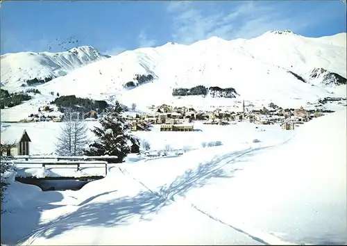 Zuoz GR Panorama Winter Kat. Zuoz