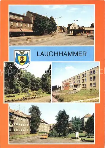 Lauchhammer Platz der Solidaritaet Naherholungszentrum Volkspark Oberschule Wilhelm Pieck Platz Kat. Lauchhammer