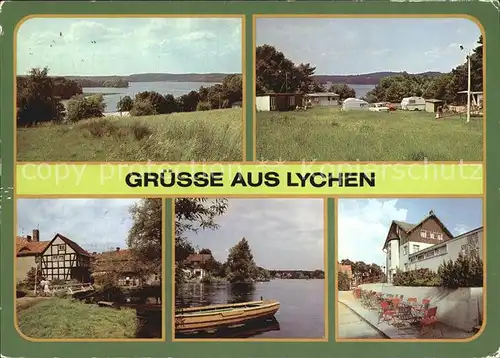 Lychen Grosser Lychensee Campingplatz Malerwinkel Oberpfuhlsee FDGB Erholungsheim Bertolt Brecht Kat. Lychen