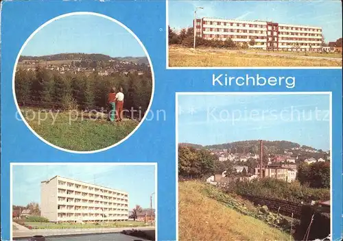 Kirchberg Sachsen Teilansichten Krankenhaus Neubauten Kat. Kirchberg Sachsen