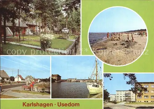 Karlshagen Bungalowsiedlung Strand Hauptstrasse Hafen Strasse des Friedens Kat. Karlshagen Usedom