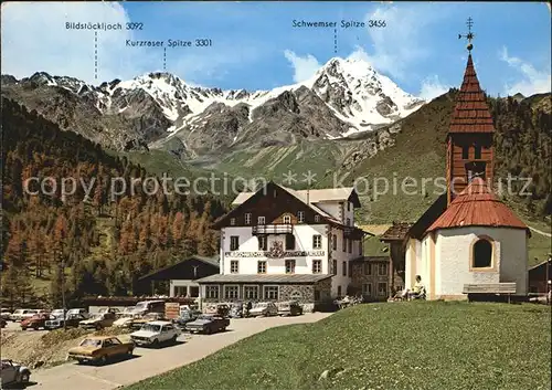 Kurzras Schnals Sporthotel im Schnalstal Kapelle Alpenblick Kat. Schnals Bozen Suedtirol