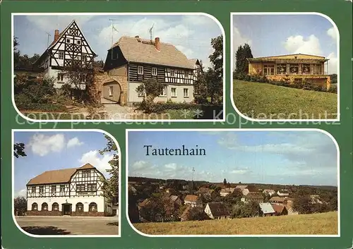 Tautenhain Gehoeft Denkmalschutz Konsum Einkaufszentrum Gasthaus Kanone Teilansicht Kat. Tautenhain Hermsdorf