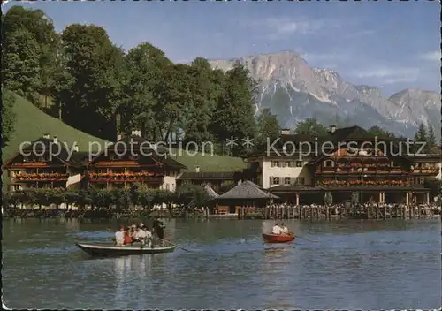 Berchtesgaden Hotel Restaurant Schiffmeister am Koenigssee mit Untersberg Kat. Berchtesgaden