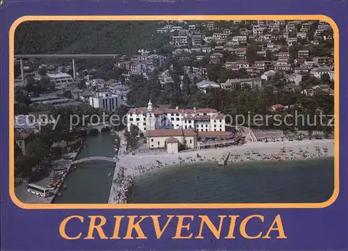 Crikvenica Kroatien Strand Luftbild Kat. Kroatien