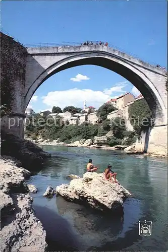 Mostar Moctap Bruecke Panorama Kat. Mostar