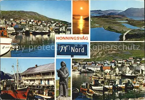 Honningsvag Hafen Boot  Kat. Norwegen