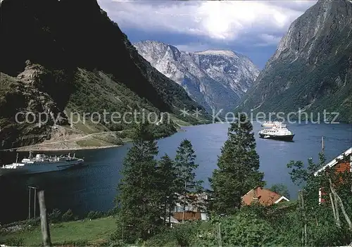 Gudvangen Norwegen Naeroyfjorden Kat. Norwegen