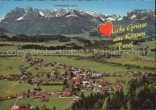 Koessen Tirol Kaisergebirge Fliegeraufnahme Kat. Koessen