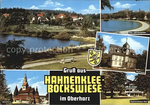 Hahnenklee Bockswiese Harz Rathaus Hof Kirche  Kat. Goslar