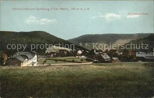 Gehlberg Panorama Carl Eduard Warte Kat. Gehlberg