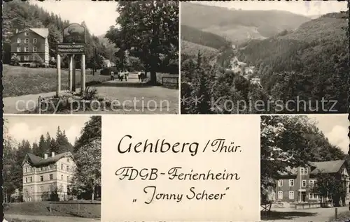 Gehlberg FDGB Ferienheim Jonny Scheer Kat. Gehlberg