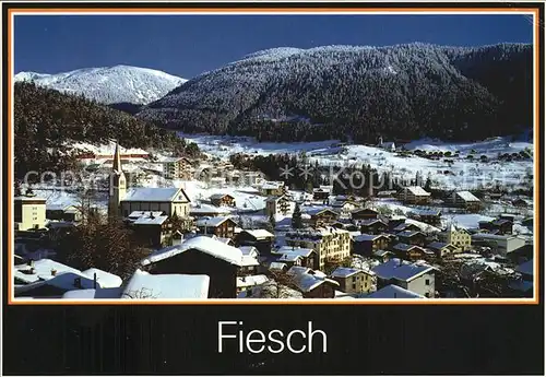 Fiesch Panorama Winter Kat. Fiesch