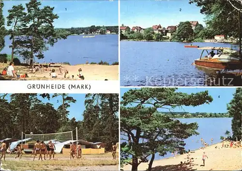 Gruenheide Mark Fangschleuse Werlsee Zeltplatz Peetzsee Beachvolleyball Kat. Gruenheide Mark