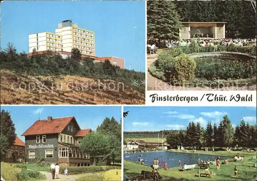 Finsterbergen FDGB Erholungsheim Wilhelm Pieck Konzertplatz Cafe Waldschloesschen Schwimmbad Kat. Finsterbergen Thueringer Wald