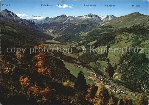 Tschierv Panorama Val Muestair Piz Lad Ofenpasse Fuldera  Kat. Tschierv
