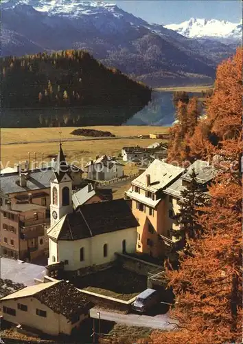 Champfer Graubuenden Kirche Ortsansicht Kat. Champfer