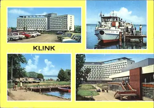 Klink Waren FDGB Ferienobjekt Erholungsheime MS Fontane Mueritzhafen Schloss Strand Kat. Klink Waren