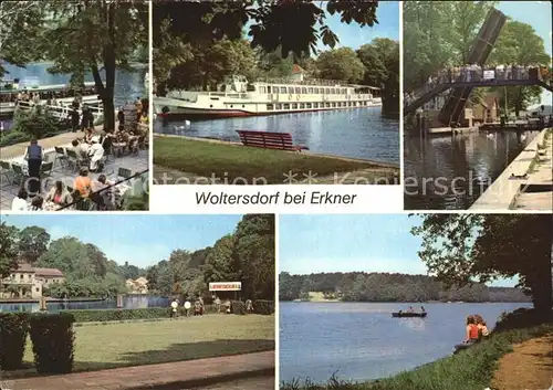 Woltersdorf Erkner HO Strand Cafe Luxusschiff Weisse Flotte Schleuse HOG Liebesquell Flakensee Kat. Woltersdorf Erkner