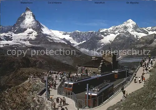 Zermatt VS Gornergratbahn Bergstation Matterhorn Walliser Alpen Kat. Zermatt