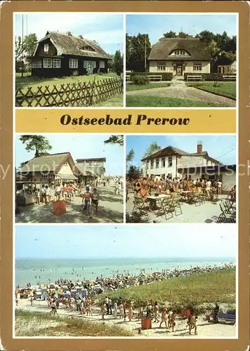 Prerow Ostseebad Rohrgedeckter Katen Rat der Gemeinde Strand HO Gaststaette Duenenhaus Kat. Darss