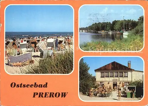 Prerow Ostseebad Strand Seglerhafen HO Milchbar Duenenhaus Kat. Darss