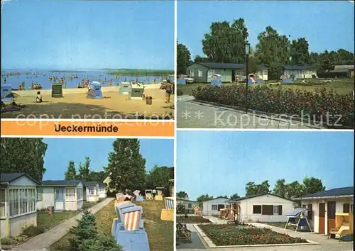 Ueckermuende Mecklenburg Vorpommern Badestrand Kleines Haff Ferienzentrum Bungalows Kat. Ueckermuende