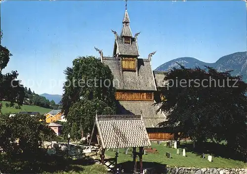 Norwegen Norge stavkirke Vik i Sogn Kat. Norwegen