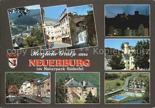 Neuerburg Eifel Freibad Burg  Kat. Neuerburg