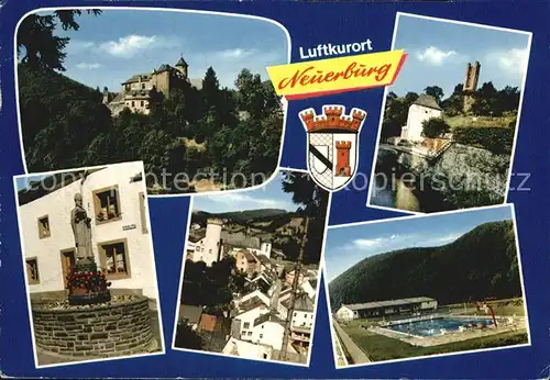 Neuerburg Eifel Schwimmbad Burg  Kat. Neuerburg