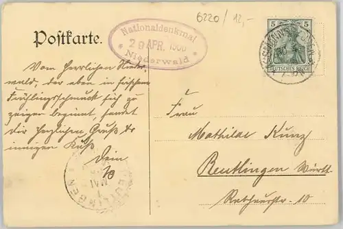 Assmannshausen Assmannshausen [Stempelabschlag]  x 1906 / Ruedesheim am Rhein /
