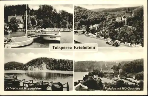 Talsperre Kriebstein Talsperrre Kriebstein Bootsstation Zschopau HO Gaststaette * / Waldheim Sachsen /Mittelsachsen LKR