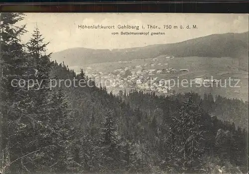 Gehlberg Blick vom Bettelmannskopf Kat. Gehlberg