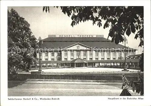 Biebrich Wiesbaden Sektkellereien Henkell Co Hauptfront