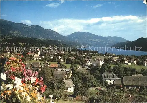 Seeboden Kaernten Panorama mit Millst?ttersee / Seeboden Millstaettersee /Oberkaernten