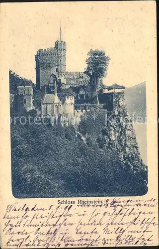 Assmannshausen Schloss Rheinstein / Ruedesheim am Rhein /