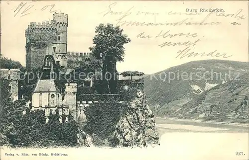 Assmannshausen Burg Rheinstein / Ruedesheim am Rhein /