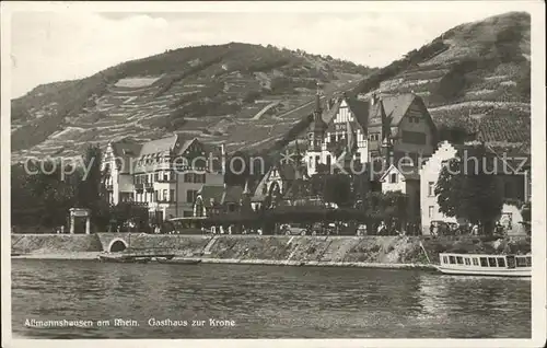 Assmannshausen Gasthaus zur Krone  / Ruedesheim am Rhein /