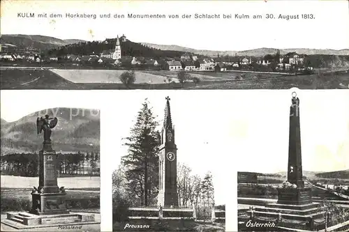 Kulm Chlumec Horkaberg Monumenten Schlacht 1813 / Chlumec /Usti nad Labem